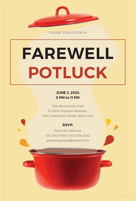 Potluck Flyer Ideas Microsoft Word