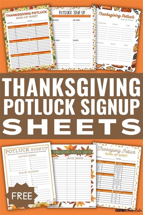 Example of a potluck organizer Google Sheets template