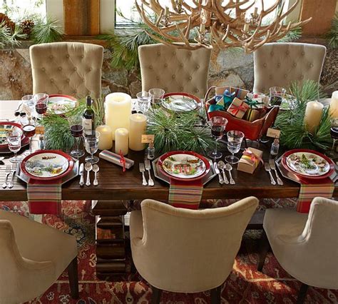 Pottery Barn Christmas Table Setting Ideas