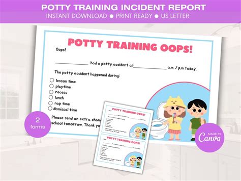 Potty Training Incident Report