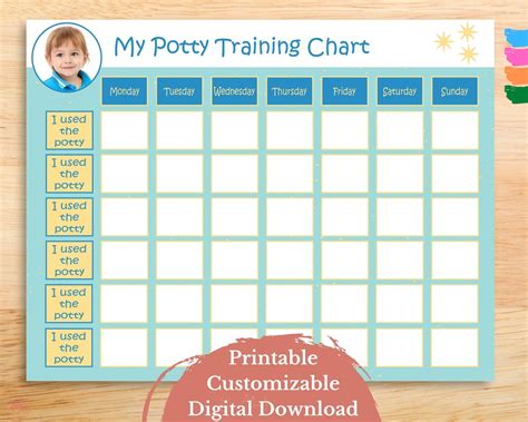 Potty Training Schedule Template for Boys and Girls