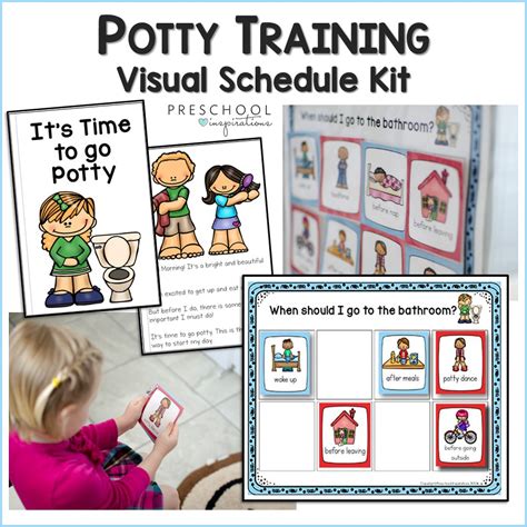 Potty Training Visual Schedule Template for Preschoolers