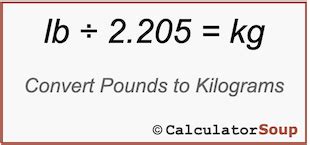 Pound to Kilogram Conversion Formula