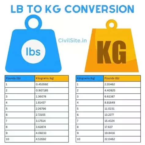 Pounds to Kilograms Examples