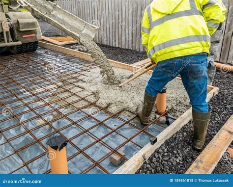 Pouring Concrete for Walkway