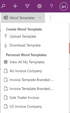 Power Apps Word Template Example