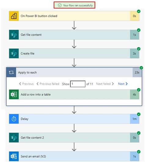 Power Automate Flow Export Power BI Data