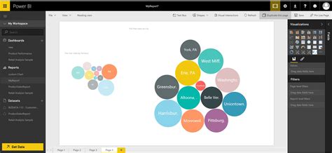 Power BI bubble chart