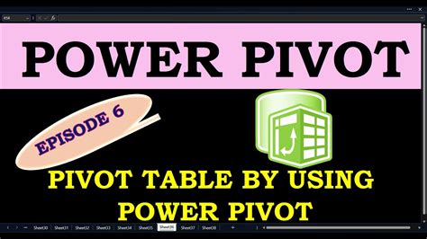 Power Pivot and Pivot Tables