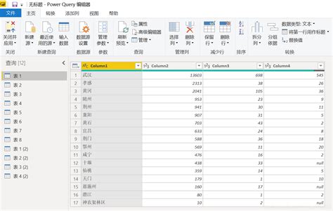 Using Power Query to display sheet names