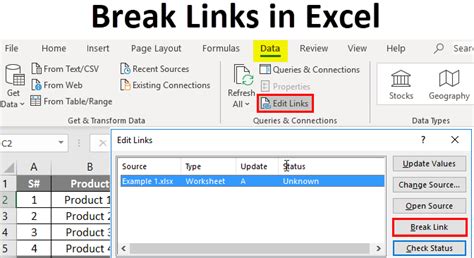 Break Links using Power Query in Excel