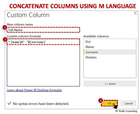 Power Query Concatenate Example 2