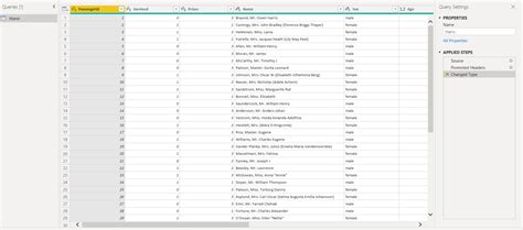 Power Query Editor View