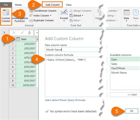 First day of month in Power Query