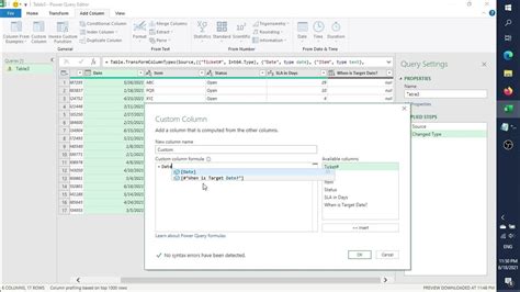 Get month name from number using Power Query