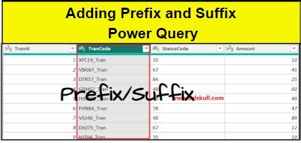 Prefixing numbers in Power Query