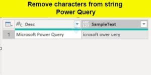 Power Query Remove Characters