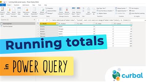 Power Query Running Total DAX