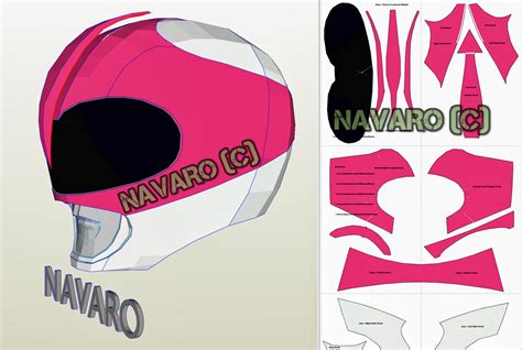 Pink Power Ranger Helmet Template