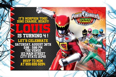 Power Rangers invitations