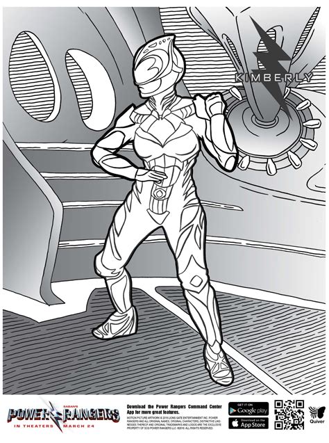 Power Rangers Kimberly coloring page