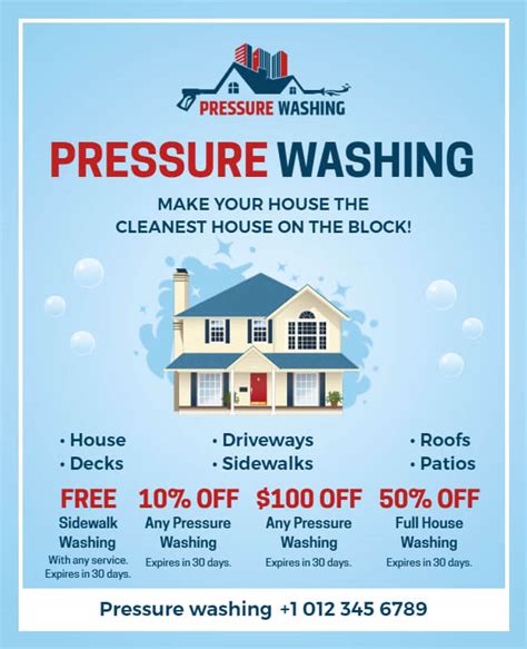 Power washing services flyer