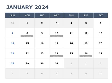 PowerPoint Calendar Template Word