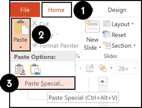 PowerPoint Paste Special