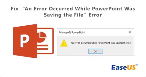 PowerPoint save error on screen