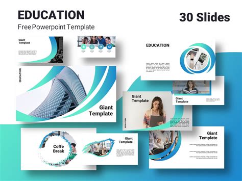 Free simple PowerPoint template for educational presentations