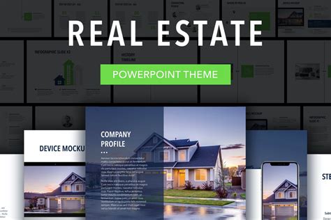 Image of a PowerPoint template designed for real estate agents