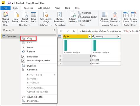 Using Power Query