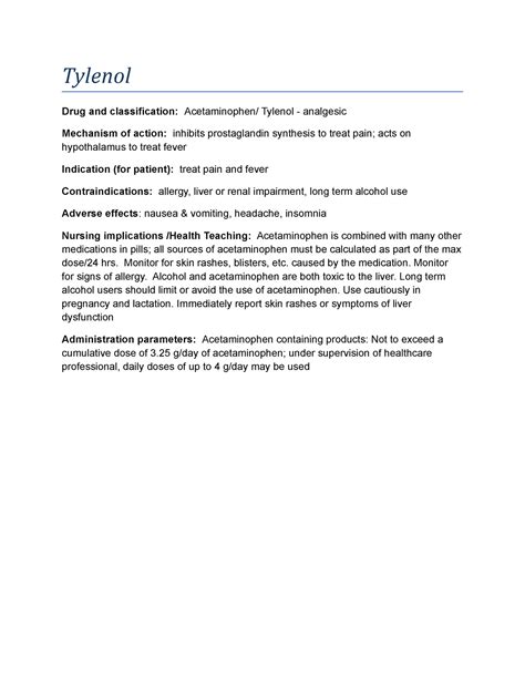 Practical Examples of Acetaminophen Combinations