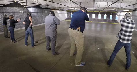 Man practicing shooting at the Fort Wayne Gun Range