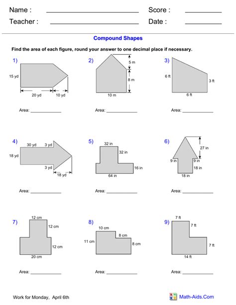 Description of Practice Irregular Figures Worksheet 5