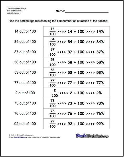 Practicing Percentage Calculations