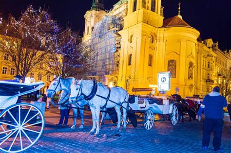 Prague Christmas Market horse-drawn carriage