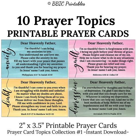 Example of a prayer card