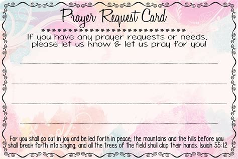 Prayer Card Template 4