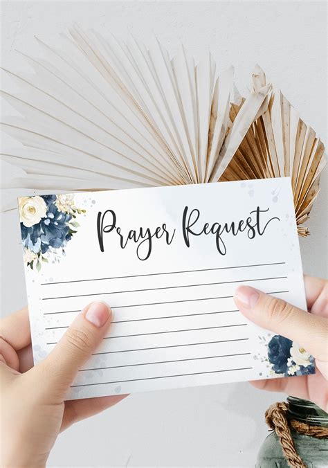 Prayer Request Card with Bible Verse Template