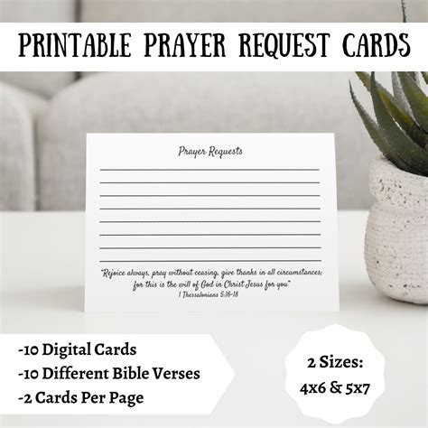 Prayer Request Cards for Church