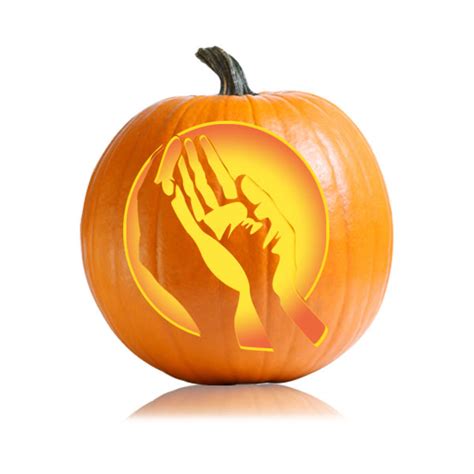 Praying Hands Pumpkin Carving Template