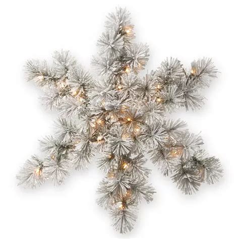 Pre-Decorated Christmas Tree with Snowflakes