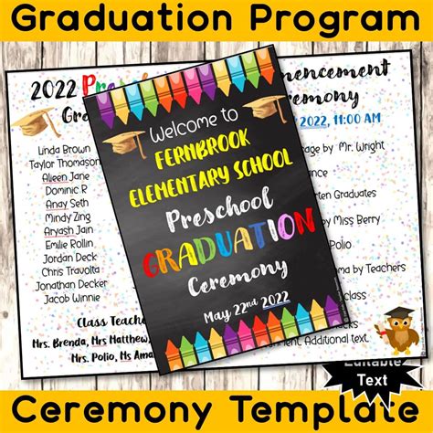 Pre-K Graduation Program Templates