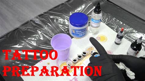 Preparing for a black tattoo