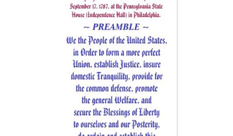 Preamble template with a patriotic background