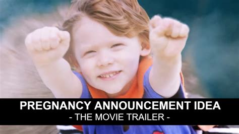 Pregnancy announcement idea featuring a movie trailer