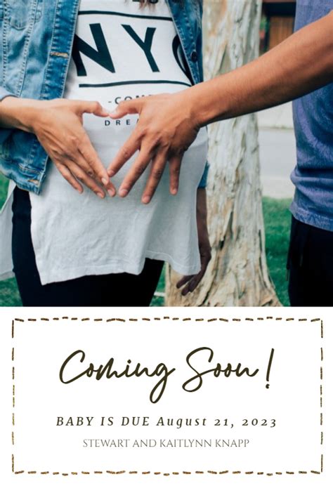 Chalkboard Pregnancy Announcement Template