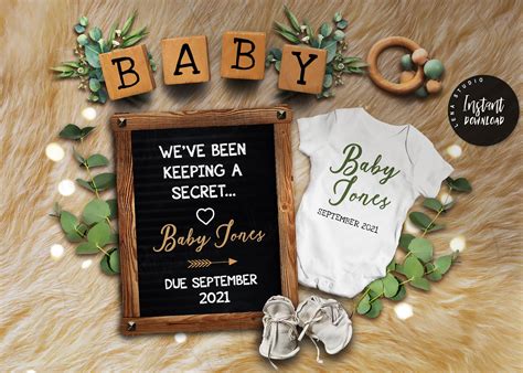 Hand-Drawn Pregnancy Announcement Template