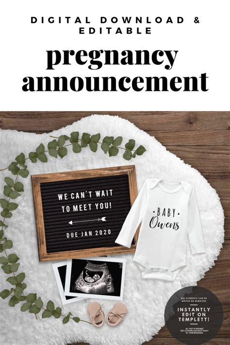 Pregnancy Announcement Templates Examples